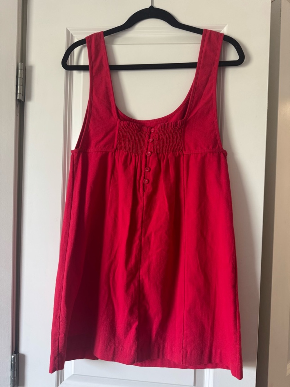 Free People Red Mini Button-Front Dress - Picture 3 of 3